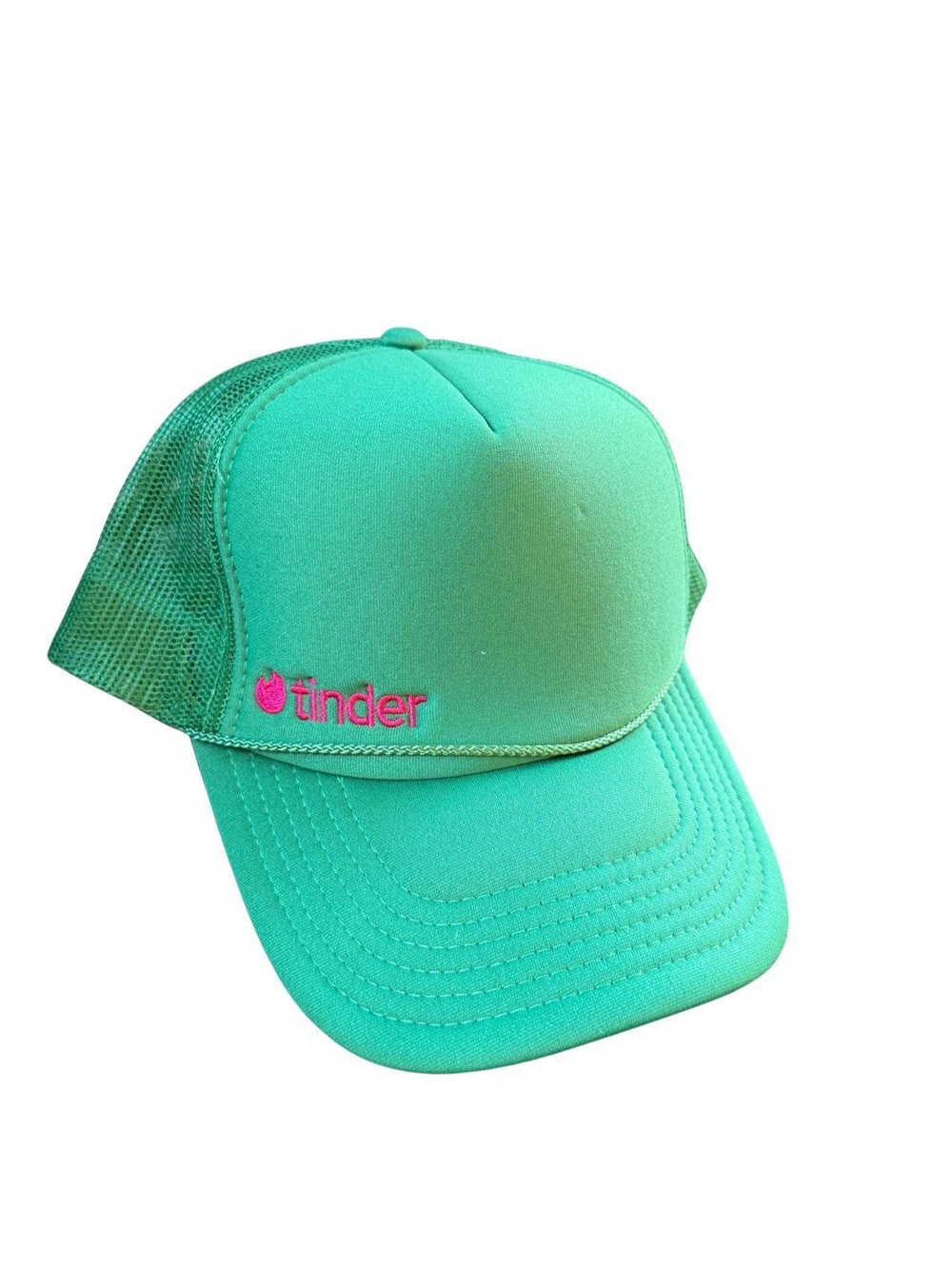 Tinder Green Pink Trucker Cap